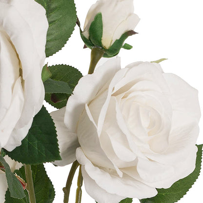 Velvet Rose x 5 Head Spray White (75cmH)