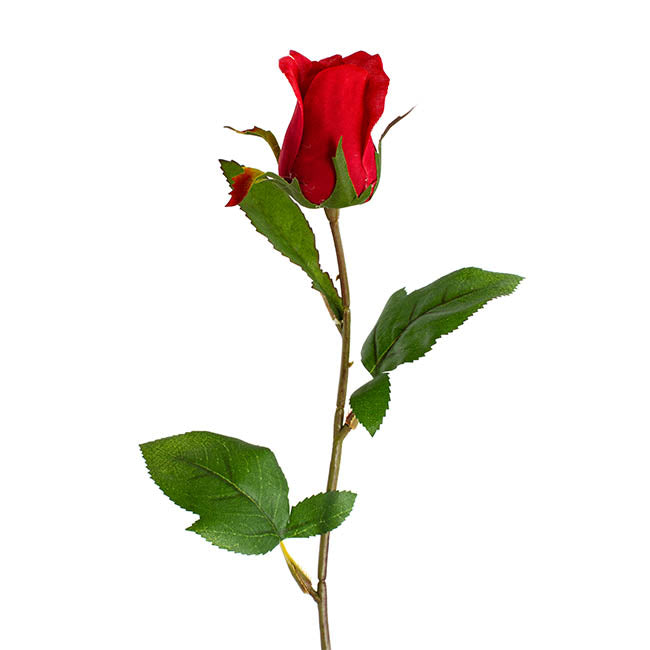 Siena Silk Rose Bud Red (66cmH)