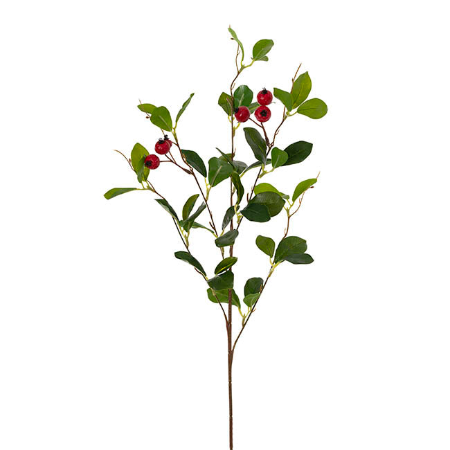 Hawthorn Berry Leaf Spray Dark Red (85cmH)