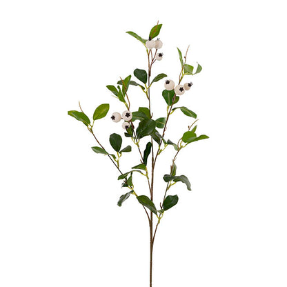 Hawthorn Berry Leaf Spray White (85cmH)