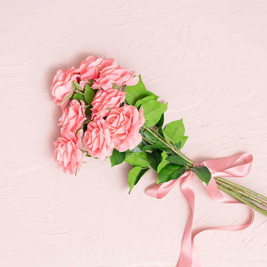 Miller Rose Open Real Touch Coral Pink (9cmDx57cmH)