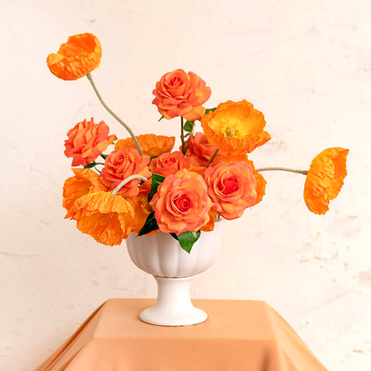 Miller Rose Open Real Touch Apricot Orange (9cmDx57cmH)