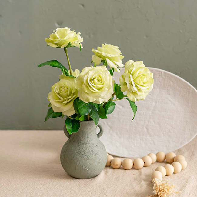 Miller Rose Open Real Touch Pale Green (9cmDx57cmH)