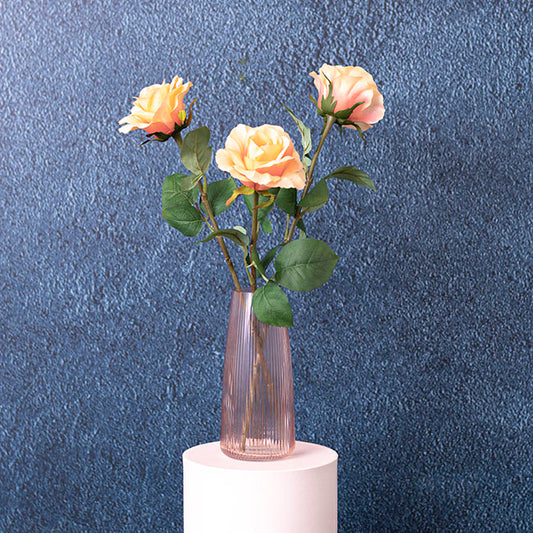 Siena Silk Rose Open Peach (67cmH)