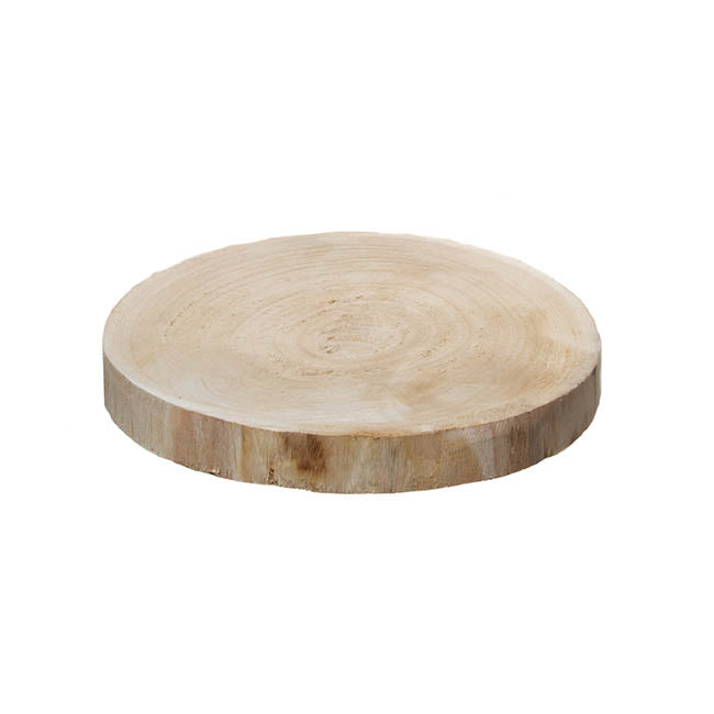 Natural Wood Timber Slice Round Brown (Approx. 25cmx3cmH)