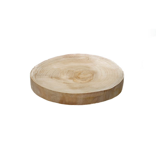 Natural Wood Timber Slice Round Brown (Approx. 12cmx2.5cmH)