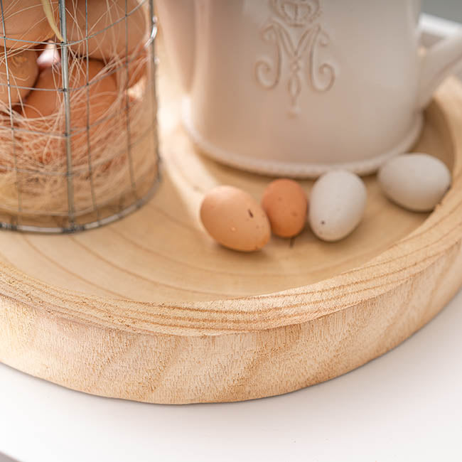 Natural Wooden Tray Round (29cmx4cmH)