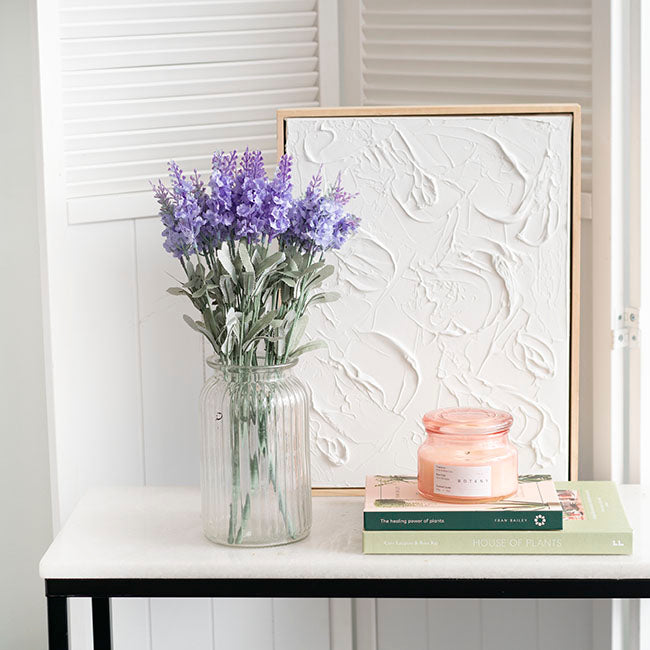 Lavender Bunch 10 Flowers Light Purple (33cmH)