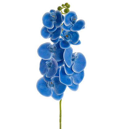 Phalaenopsis Orchid 3D Real Look 9 Flowers Blue (100cmH)