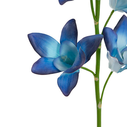 Real Touch Singapore Orchid x5 Flowers Ombre Blue (64cmH)