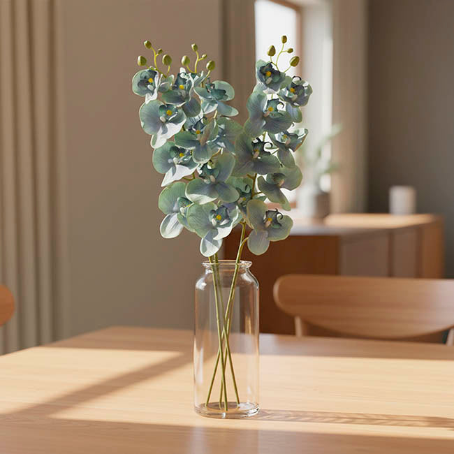 Phalaenopsis Orchid Real Touch 8 Flowers Blue (97cmH)