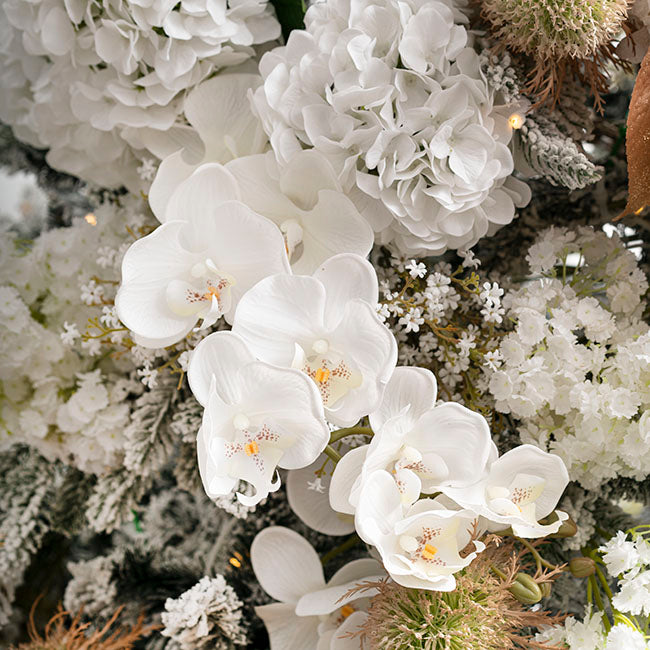 Phalaenopsis Orchid Real Touch 8 Flowers White (97cmH)