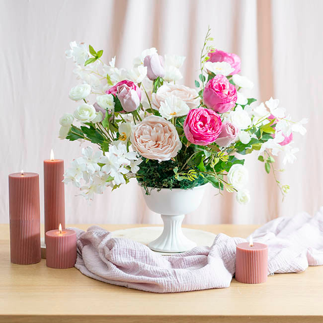 English Rose Spray Fuchsia (76cmH)