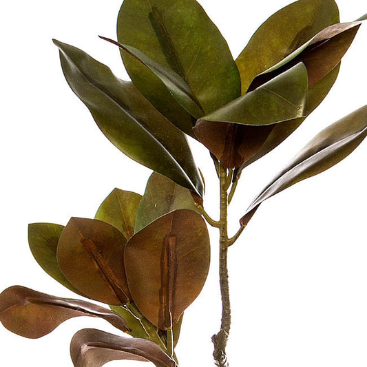 Real Touch Princess Magnolia Leaves Spray Green (83cmH)