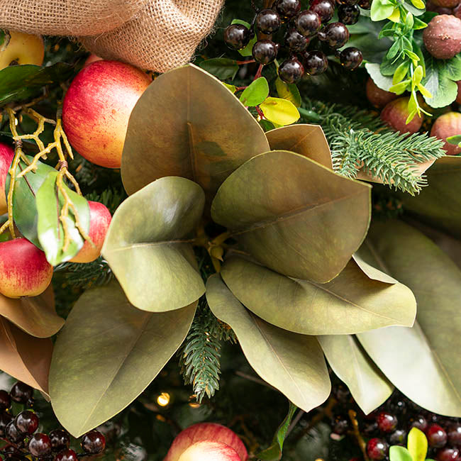 Real Touch Princess Magnolia Leaves Spray Green (83cmH)