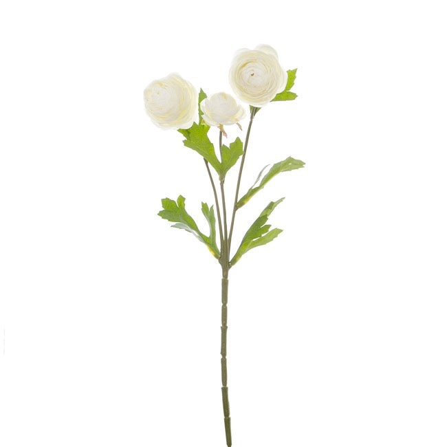 Petite Ranunculus Spray Cream (42cmH)