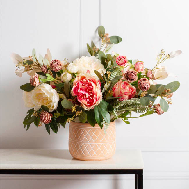 Petite Ranunculus Spray Dusty Rose (42cmH)