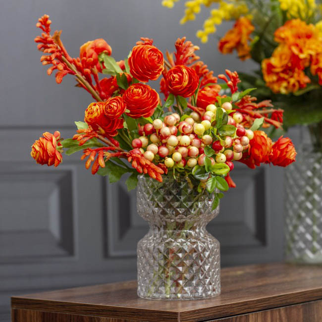 Petite Ranunculus Spray Orange (42cmH)