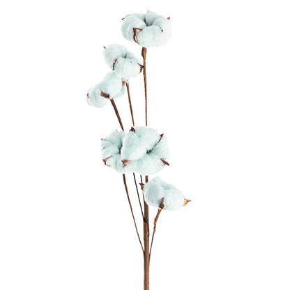 Cotton Branch 6 Heads Soft Blue (Head Size 5cm x 85cmH)