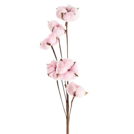 Cotton Branch 6 Heads Pale Pink (Head Size 5cm x 85cmH)