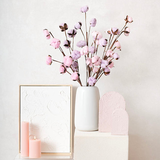 Cotton Branch 6 Heads Pale Pink (Head Size 5cm x 85cmH)