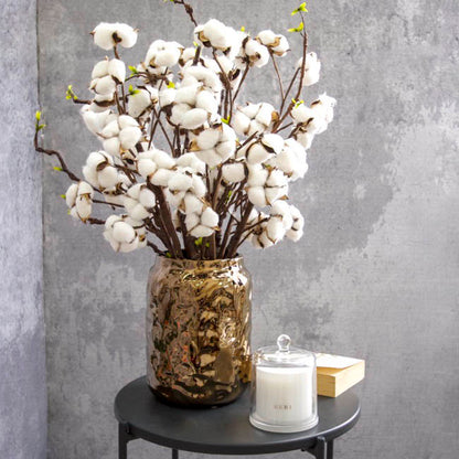 Cotton Branch 6 Heads White (Head Size 5cm x 85cmH)