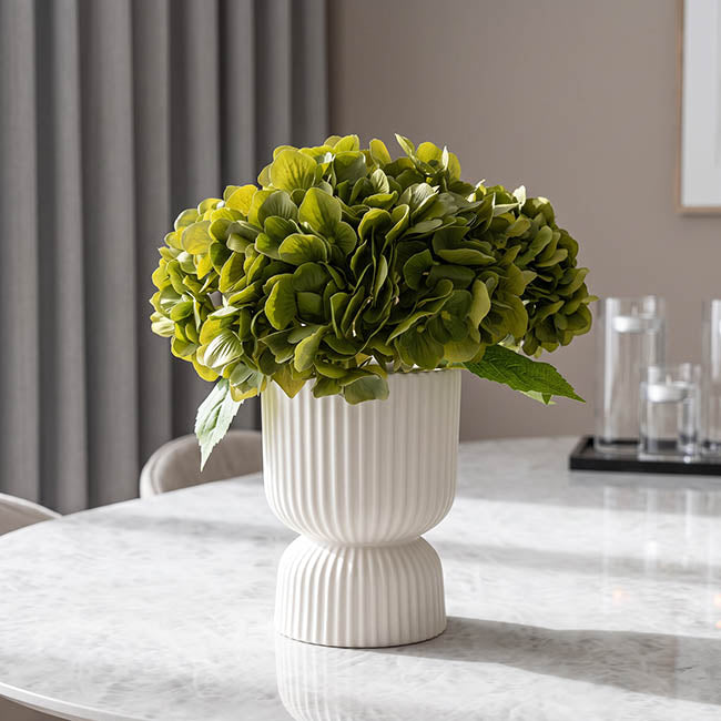 Hydrangea Bunch 3 Stem Real Touch Green (22cmDx35cmH)