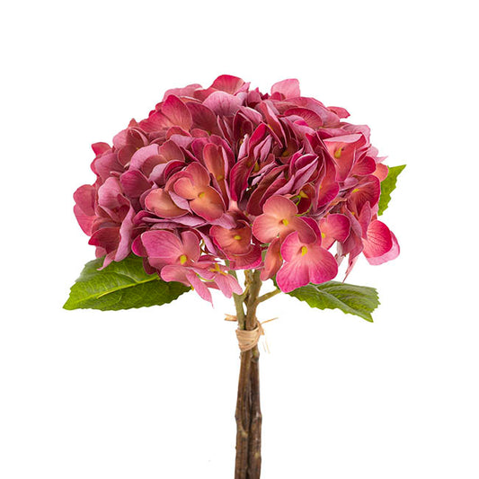 Hydrangea Bunch 3 Stem Real Touch Ombre Mauve (22cmDx35cmH)