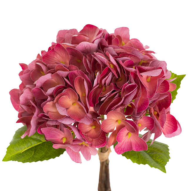 Hydrangea Bunch 3 Stem Real Touch Ombre Mauve (22cmDx35cmH)