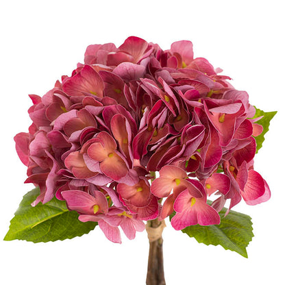 Hydrangea Bunch 3 Stem Real Touch Ombre Mauve (22cmDx35cmH)