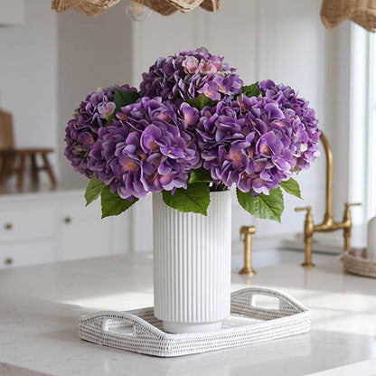 Hydrangea Bunch 3 Stem Real Touch Ombre Purple (22cmDx35cmH)