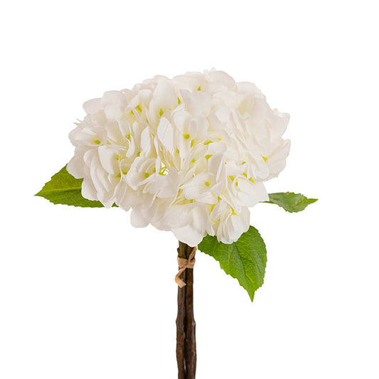 Hydrangea Bunch 3 Stem Real Touch White (22cmDx35cmH)