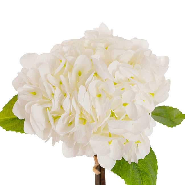 Hydrangea Bunch 3 Stem Real Touch White (22cmDx35cmH)