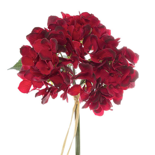 Hydrangea Victoria Bouquet Red (32cmH)