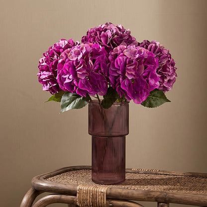 Hydrangea Stem 3D Petal Real Touch Magenta (22cmDx66cmH)