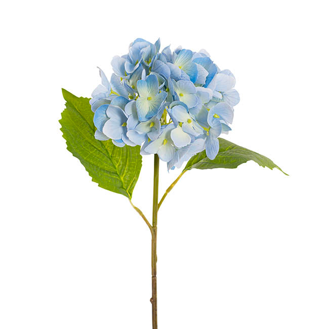 Mophead Hydrangea Stem Real Touch Yellow Blue (16cmDx53cmH)