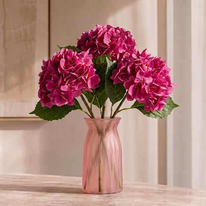Mophead Hydrangea Stem Real Touch Fuchsia (16cmDx53cmH)