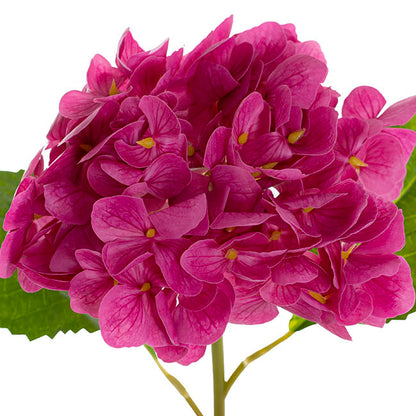 Mophead Hydrangea Stem Real Touch Fuchsia (16cmDx53cmH)