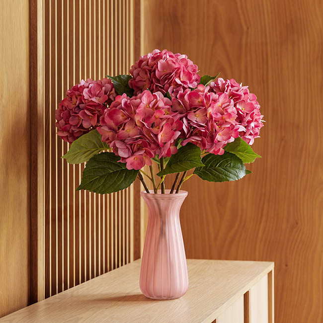 Mophead Hydrangea Stem Ombre Hot Pink (16cmDx53cmH)