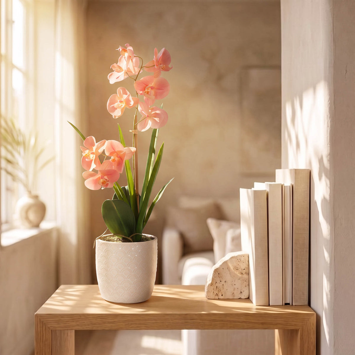 Phalaenopsis Orchid Potted Single Real Touch Pink (48cmH)