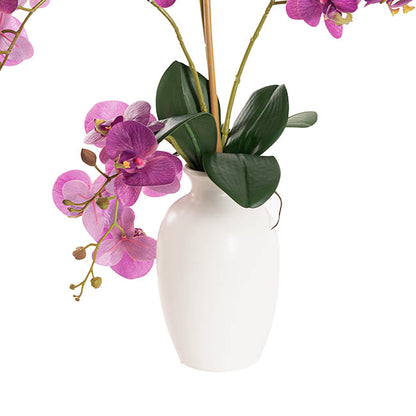 Elegant Potted Phalaenopsis Orchid Real Touch Purple (61cmH)
