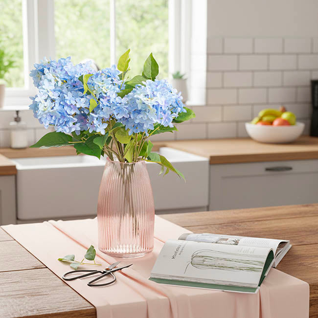 Faux Lilac Flower Spray Sky Blue (78cmH)