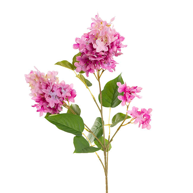 Faux Lilac Flower Spray Magenta (78cmH)