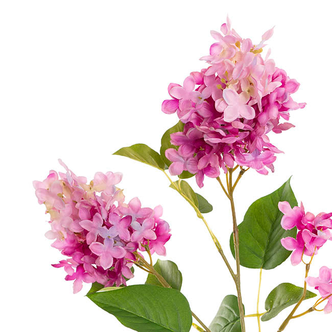Faux Lilac Flower Spray Magenta (78cmH)