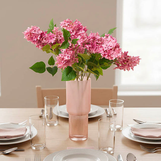 Faux Lilac Flower Spray Pink (78cmH)