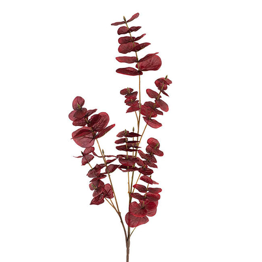 Eucalyptus Large Leaf Spray Wine (88cmH)
