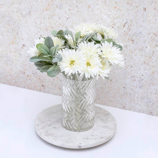 Gerbera Aztec White (10cmDx54cmH)