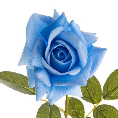 Siena Real Touch Rose Full Bloom Soft Blue (60cmH)