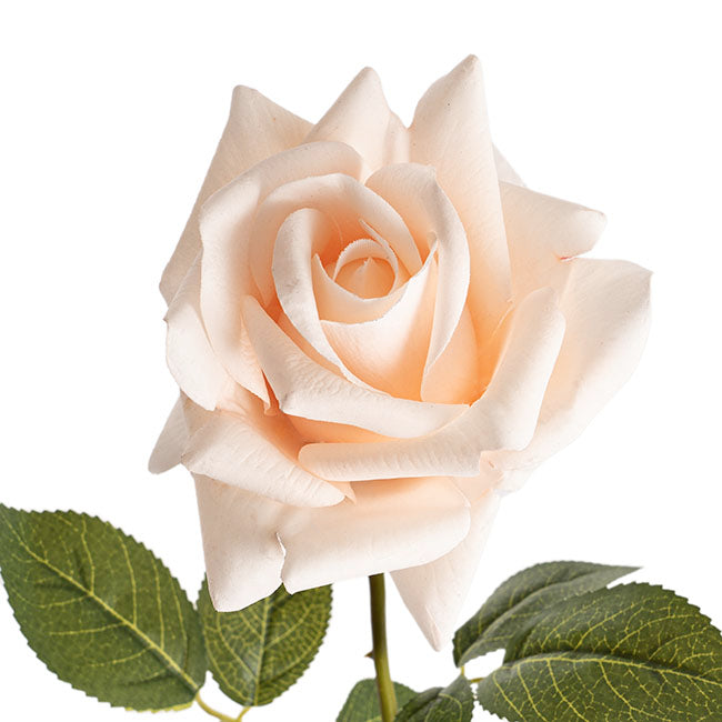 Siena Real Touch Rose Full Bloom Soft Peach (60cmH)