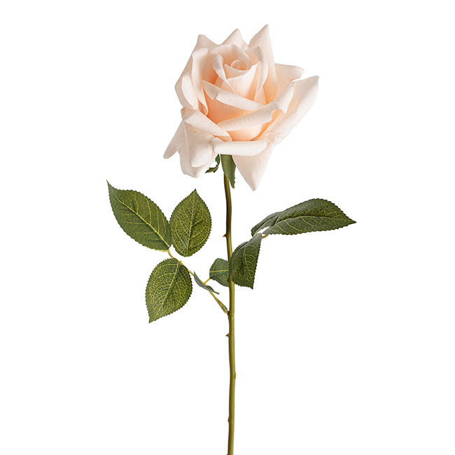 Siena Real Touch Rose Full Bloom Soft Peach (60cmH)